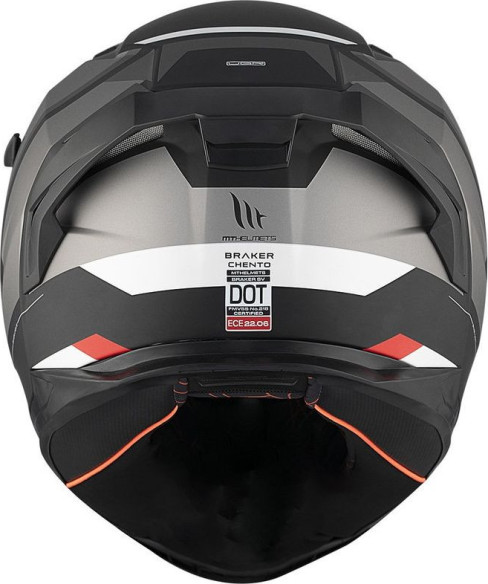 Casca Moto Full-Face/Interala Braker SV Chento B0 Black/White/Matt Grey