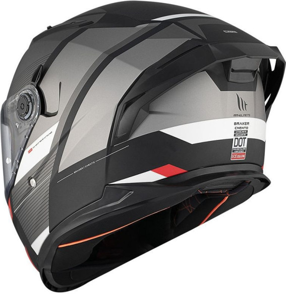 Casca Moto Full-Face/Interala Braker SV Chento B0 Black/White/Matt Grey