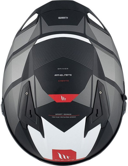 Casca Moto Full-Face/Interala Braker SV Chento B0 Black/White/Matt Grey