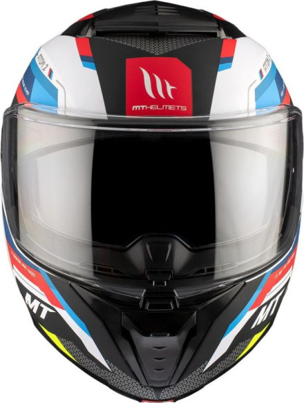 Casca Moto Flip-Up Atom 2 SV Bast A0 White/Red/Glossy Blue