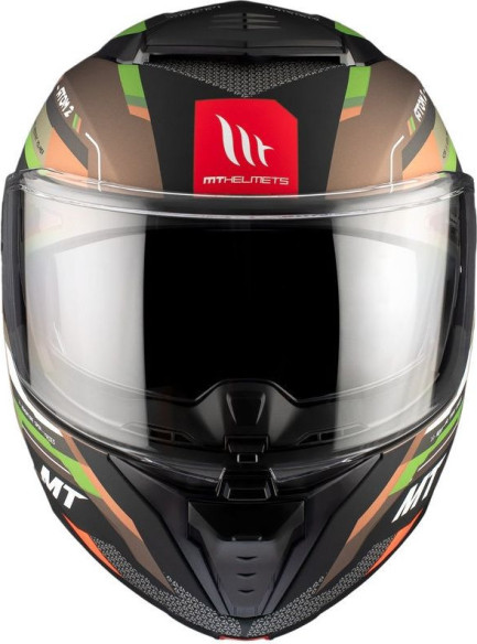 Casca Moto Flip-Up Atom 2 SV Bast A6 Military Brown/Black/Orange/Matt Green