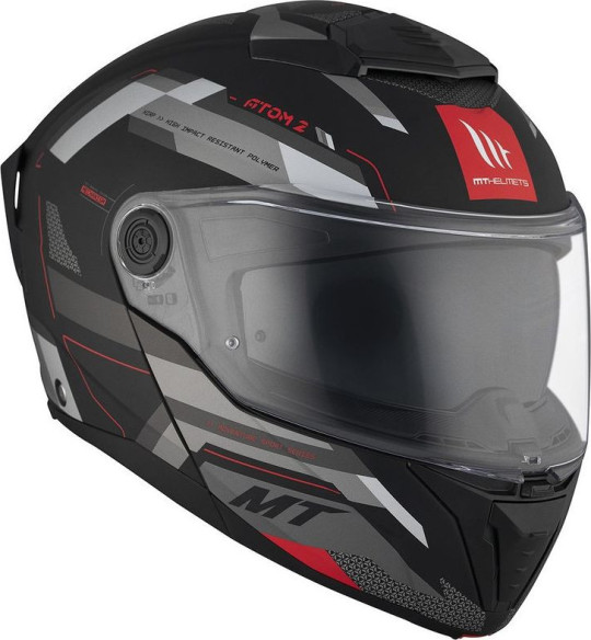 Casca Moto Flip-Up Atom 2 SV Bast D5 Black/Matt Grey