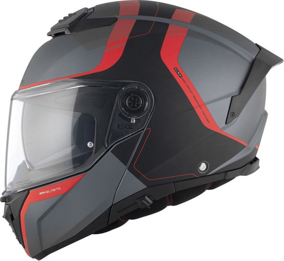 Casca Moto Flip-Up Atom 2 SV Emalla B15 Black/Grey/Matt Red