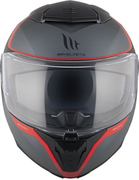 Casca Moto Flip-Up Atom 2 SV Emalla B15 Black/Grey/Matt Red