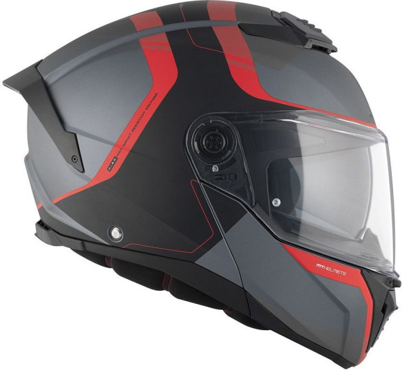 Casca Moto Flip-Up Atom 2 SV Emalla B15 Black/Grey/Matt Red