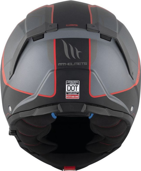 Casca Moto Flip-Up Atom 2 SV Emalla B15 Black/Grey/Matt Red