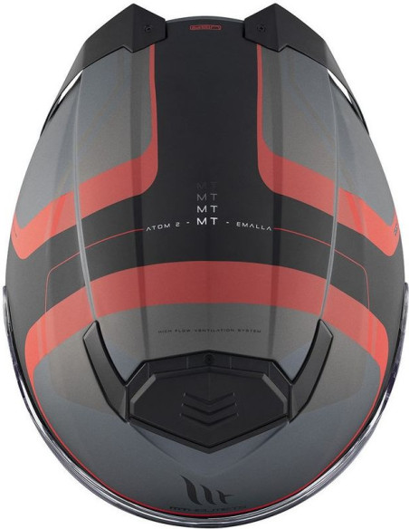 Casca Moto Flip-Up Atom 2 SV Emalla B15 Black/Grey/Matt Red