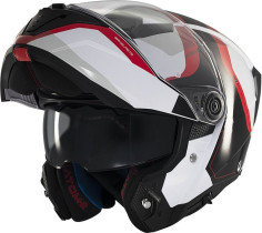 Casca Moto Flip-Up Atom 2 SV Emalla B0 Black/White/Glossy Red