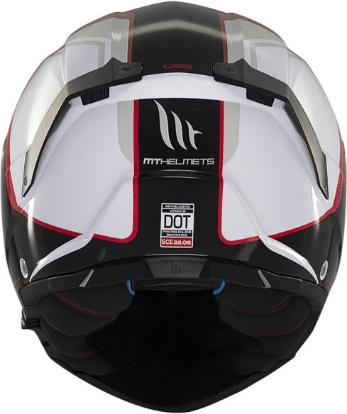 Casca Moto Flip-Up Atom 2 SV Emalla B0 Black/White/Glossy Red
