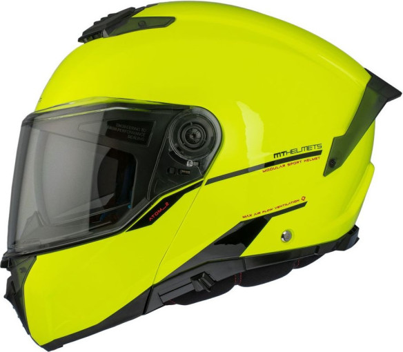 Casca Moto Flip-Up Atom 2 SV A3 Glossy Yellow Fluo
