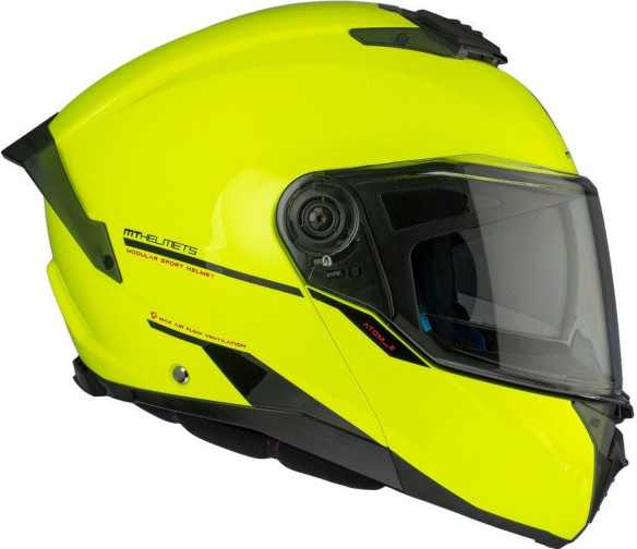 Casca Moto Flip-Up Atom 2 SV A3 Glossy Yellow Fluo