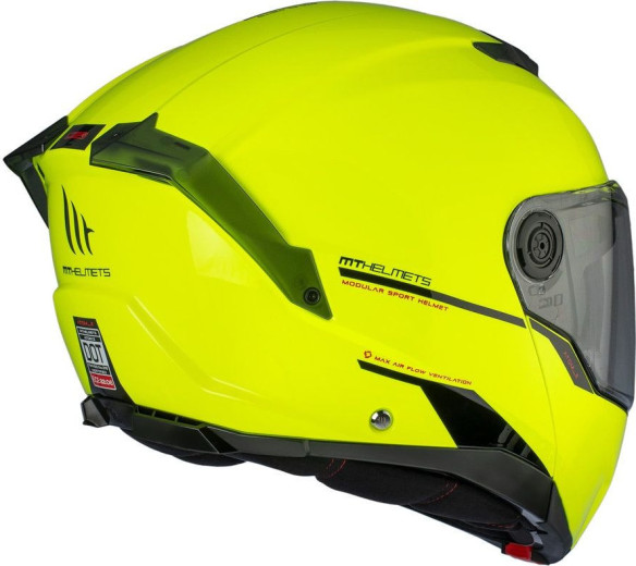 Casca Moto Flip-Up Atom 2 SV A3 Glossy Yellow Fluo