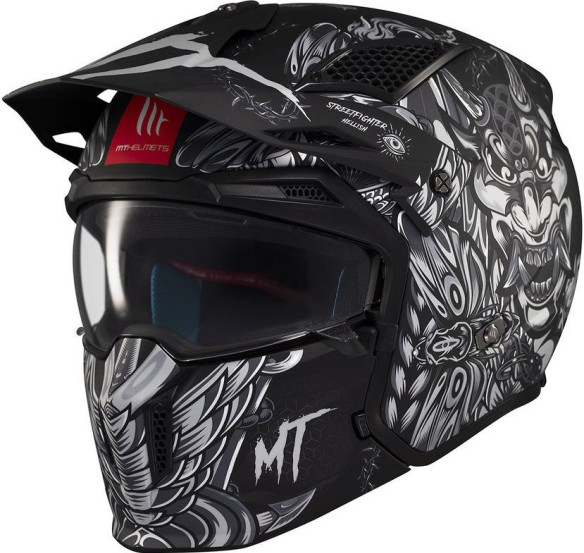 Casca Moto Open Face/Jet Streetfighter SV S B2 Hellish Grey/Matt Black