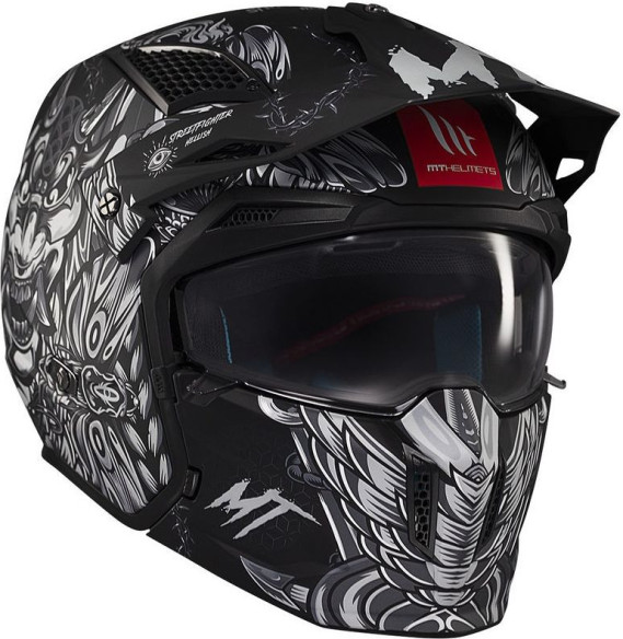 Casca Moto Open Face/Jet Streetfighter SV S B2 Hellish Grey/Matt Black