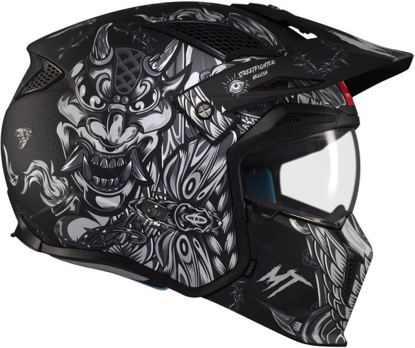 Casca Moto Open Face/Jet Streetfighter SV S B2 Hellish Grey/Matt Black