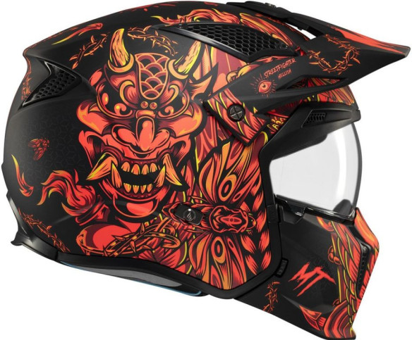Casca Moto Open Face/Jet Streetfighter SV S B5 Hellish Black/Matt Red