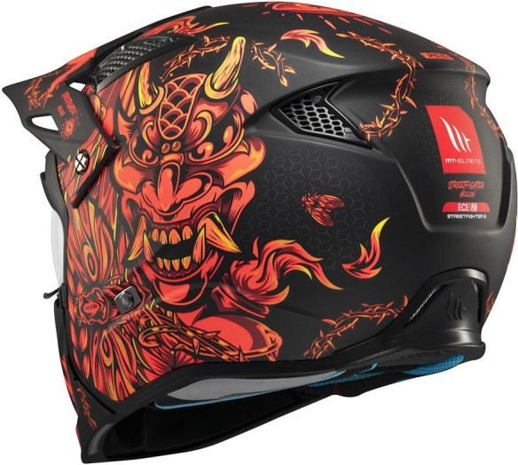 Casca Moto Open Face/Jet Streetfighter SV S B5 Hellish Black/Matt Red