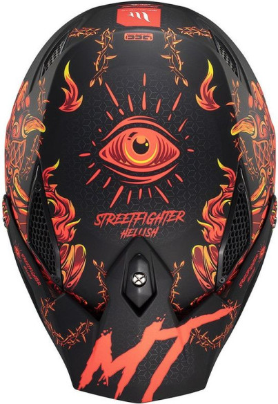 Casca Moto Open Face/Jet Streetfighter SV S B5 Hellish Black/Matt Red