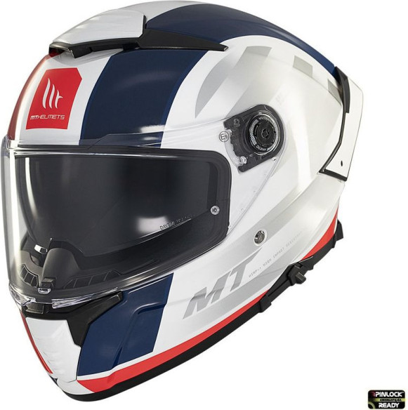 Casca Moto Full-Face/Interala Thunder 4 SV Treads C7 White/Red/Glossy Blue