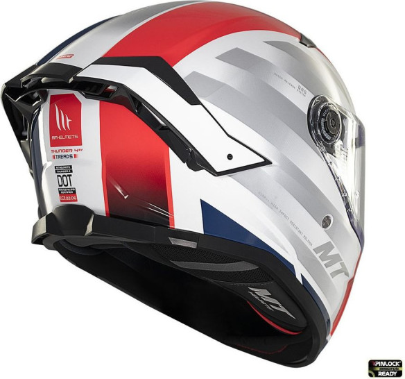 Casca Moto Full-Face/Interala Thunder 4 SV Treads C7 White/Red/Glossy Blue