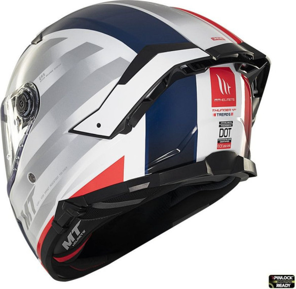 Casca Moto Full-Face/Interala Thunder 4 SV Treads C7 White/Red/Glossy Blue