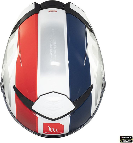 Casca Moto Full-Face/Interala Thunder 4 SV Treads C7 White/Red/Glossy Blue