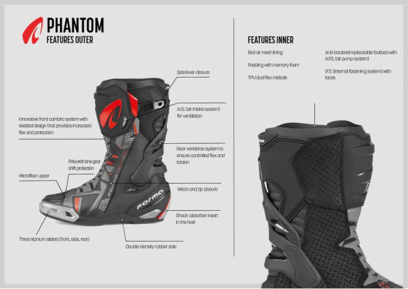 Cizme Moto Phantom Black