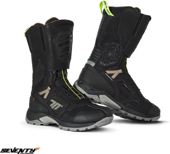 Cizme Moto Touring SD-BA6 Stelvio Black/Grey/Yellow Fluo 24