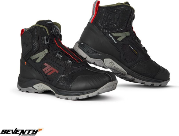 Ghete Moto Touring SD-BA7 Stelvio Black/Red/Green 24