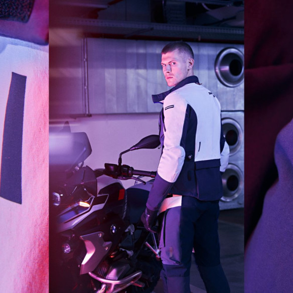 Geaca Moto Textila Touring Frontier Ice/Blue