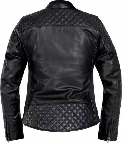 Geaca Moto Piele Dama Adina Black