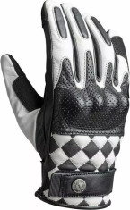 Manusi Moto Piele Tracker White/Black