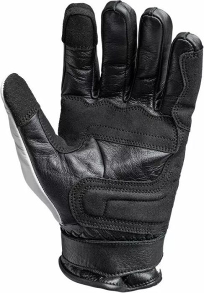 Manusi Moto Piele Tracker White/Black