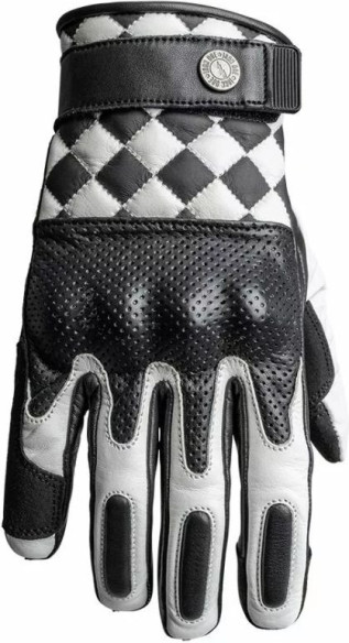 Manusi Moto Piele Tracker White/Black