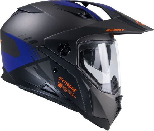 Casca Moto Touring Extreme Gunmetal Matt Black/Grey/Blue 25