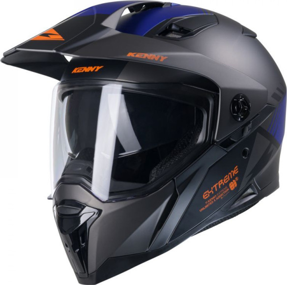 Casca Moto Touring Extreme Gunmetal Matt Black/Grey/Blue 25