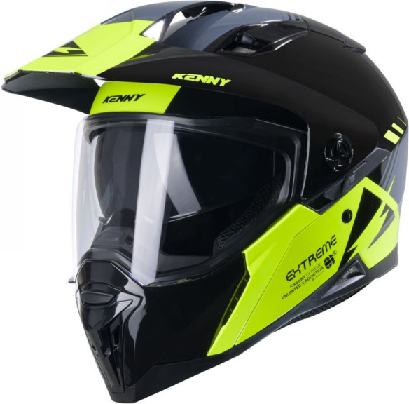 Casca Moto Touring Extreme Neon Yellow/Black/Grey 25
