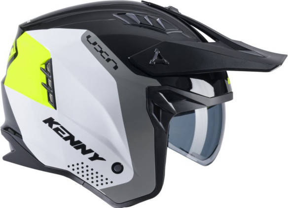 Casca Moto Open Face/Jet Miles Black/White/Grey/Yellow Fluo