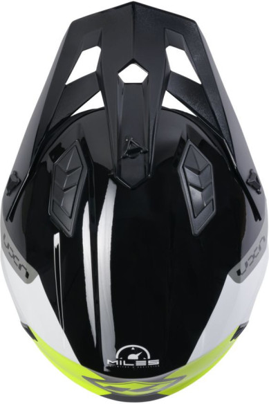 Casca Moto Open Face/Jet Miles Black/White/Grey/Yellow Fluo