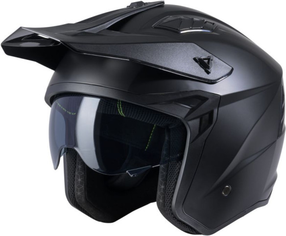 Casca Moto Open Face/Jet Miles Solid Matt Black