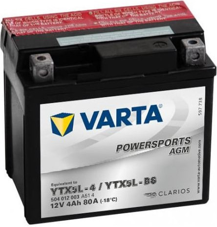 Baterie Motocicleta Agm 12V 4Ah 114X71X106Mm YTX5L-Bs