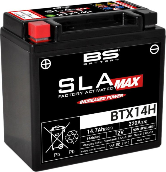 Baterie Moto Btx14h SLA Max 12v 220A 300887