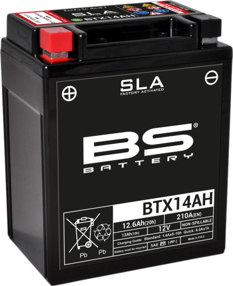 Baterie Moto Btx14ah SLA 12v 210A 300758