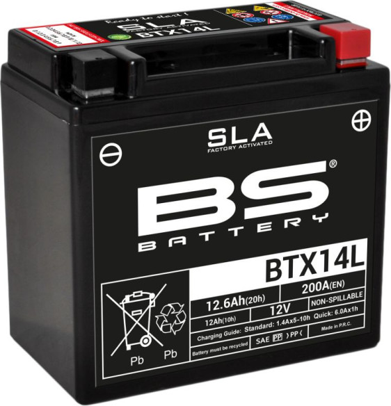 Baterie Moto Btx14l SLA 12v 200A 300760