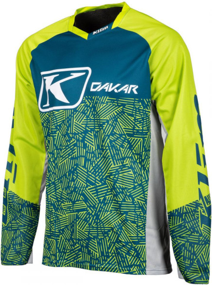 Tricou Enduro Dakar Lime Blue