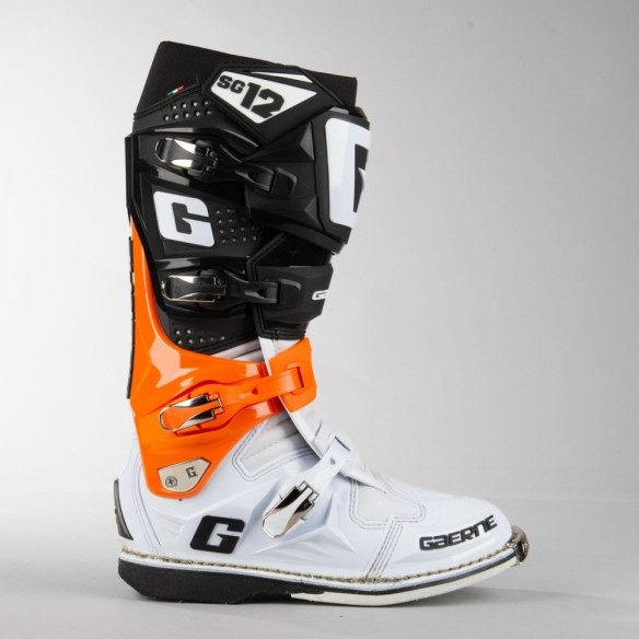 Cizme Moto MX SG12 Orange/Black/White