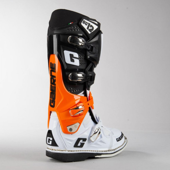 Cizme Moto MX SG12 Orange/Black/White