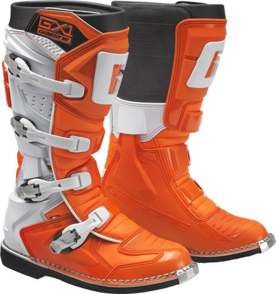 Cizme Moto MX GX1 Goodyear Orange/White