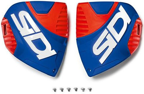 Crossfire3 shin plate albastru-Red Fluo (153)