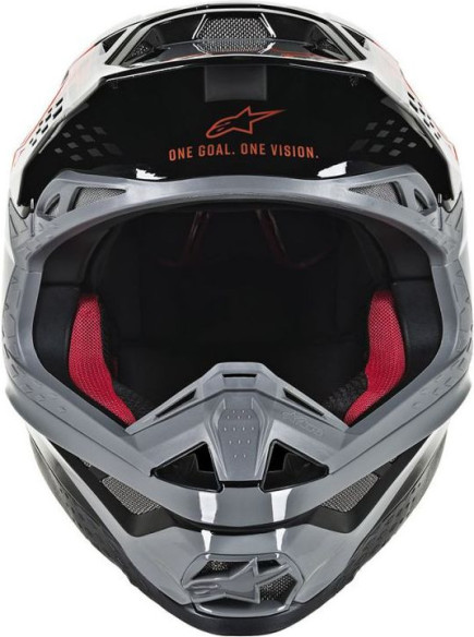Casca Moto Enduro Supertech M8 Triple Black/Orange Glossy S9
